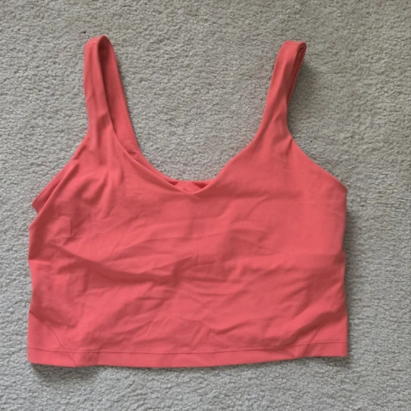 Lululemon Align Crop Tank Top Size 12  Raspberry Cream EUC - Picture 4 of 9
